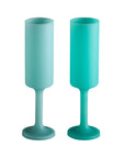 pavone | seff | silicone unbreakable champagne flute - porter green | style + sustainability
