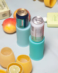 pavone | stegg | silicone unbreakable highball glasses - porter green | style + sustainability