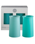 pavone | stegg | silicone unbreakable highball glasses - porter green | style + sustainability