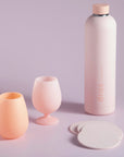 peach + petal | driss | insulated stainless steel water bottle - porter green | style + sustainability