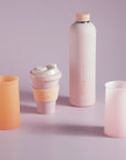 peach + petal | driss | insulated stainless steel water bottle - porter green | style + sustainability