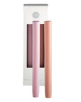 peach + petal | escc dinner candle | soy - blend unscented candles - porter green | style + sustainability