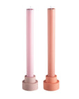 peach + petal | escc dinner candle | soy - blend unscented candles - porter green | style + sustainability