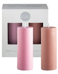 peach + petal | escc small pillar candle | soy - blend unscented candles - porter green | style + sustainability