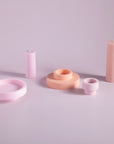 peach + petal | escc small pillar candle | soy - blend unscented candles - porter green | style + sustainability