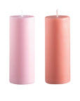 peach + petal | escc small pillar candle | soy - blend unscented candles - porter green | style + sustainability