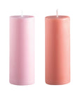 peach + petal | escc small pillar candle | soy - blend unscented candles - porter green | style + sustainability