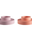 Peach + Petal | Flipp large | Silicone Unbreakable Candle Holder Set - porter green | style + sustainability