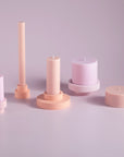 Peach + Petal | Flipp small | Silicone Unbreakable Candle Holder Set - porter green | style + sustainability
