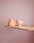 Peach + Petal | Flipp small | Silicone Unbreakable Candle Holder Set - porter green | style + sustainability