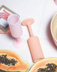 peach + petal | seff | silicone unbreakable champagne flute - porter green | style + sustainability