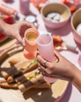 peach + petal | seff | silicone unbreakable champagne flute - porter green | style + sustainability