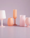 peach + petal | stegg | silicone unbreakable highball glasses - porter green | style + sustainability