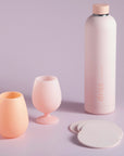 peach + petal | stemm | silicone unbreakable wine glasses - porter green | style + sustainability