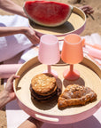peach + petal | swepp | silicone unbreakable wine glasses - porter green | style + sustainability