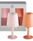 peach + petal | swepp | silicone unbreakable wine glasses - porter green | style + sustainability