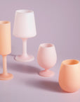 peach + petal | swepp | silicone unbreakable wine glasses - porter green | style + sustainability