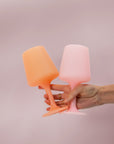 peach + petal | swepp | silicone unbreakable wine glasses - porter green | style + sustainability