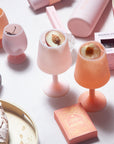 peach + petal | swepp | silicone unbreakable wine glasses - porter green | style + sustainability
