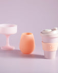 peach + petal | urbb | biodegradable bamboo coffee cup - porter green | style + sustainability