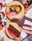 peach | sebss | biodegradable bamboo tray - porter green | style + sustainability