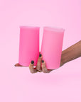 petalo | stegg | silicone unbreakable highball glasses - porter green | style + sustainability
