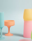 petalo | stegg | silicone unbreakable highball glasses - porter green | style + sustainability