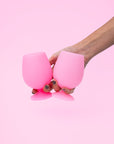 petalo | stemm | silicone unbreakable wine glasses - porter green | style + sustainability