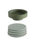 sage + olive | ciss | unbreakable silicone coasters - porter green | style + sustainability