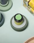 sage + olive | ciss | unbreakable silicone coasters - porter green | style + sustainability