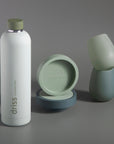 sage + olive | driss | insulated stainless steel water bottle - porter green | style + sustainability