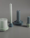 sage + olive | escc large pillar candle | soy - blend unscented candles - porter green | style + sustainability