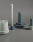 sage + olive | escc large pillar candle | soy - blend unscented candles - porter green | style + sustainability