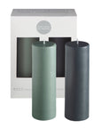 sage + olive | escc medium pillar candle | soy - blend unscented candles - porter green | style + sustainability