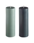 sage + olive | escc medium pillar candle | soy - blend unscented candles - porter green | style + sustainability