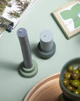 sage + olive | escc small pillar candle | soy - blend unscented candles - porter green | style + sustainability
