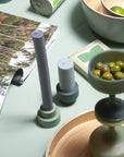 sage + olive | escc small pillar candle | soy - blend unscented candles - porter green | style + sustainability