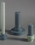 sage + olive | escc small pillar candle | soy - blend unscented candles - porter green | style + sustainability