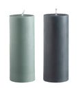 sage + olive | escc small pillar candle | soy - blend unscented candles - porter green | style + sustainability