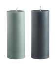 sage + olive | escc small pillar candle | soy - blend unscented candles - porter green | style + sustainability