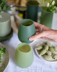 sage + olive | fegg | silicone unbreakable glasses - porter green | style + sustainability