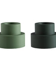 Sage + Olive | Flipp small | Silicone Unbreakable Candle Holder Set - porter green | style + sustainability