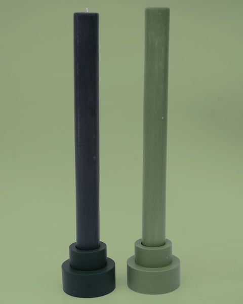 Sage + Olive | Flipp Sml | Silicone Unbreakable Candle Holder Set - porter green | style + sustainability