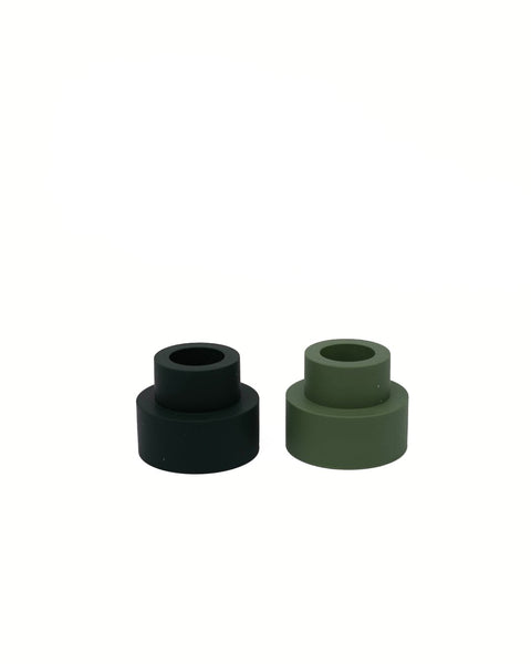 Sage + Olive | Flipp Sml | Silicone Unbreakable Candle Holder Set - porter green | style + sustainability