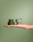 Sage + Olive | Flipp small | Silicone Unbreakable Candle Holder Set - porter green | style + sustainability