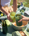sage + olive | stegg | silicone unbreakable highball glasses - porter green | style + sustainability