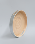 silver metallic | sebss small | biodegradable bamboo tray
