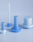 sky + kingfisher | escc large pillar candle | soy - blend unscented candles - porter green | style + sustainability