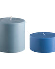 sky + kingfisher | escc large pillar candle | soy - blend unscented candles - porter green | style + sustainability