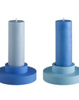 sky + kingfisher | escc medium pillar candle | soy - blend unscented candles - porter green | style + sustainability